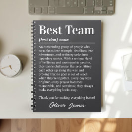Custom Best Team Definition Employee Appreciation Notitieboek