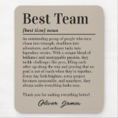 Custom Best Team Definition Teamwork Muismat (Voorkant)