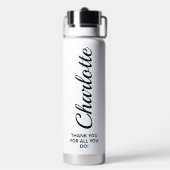 Custom Best Team Ever Personalized Appreciation Waterfles (Achterkant)