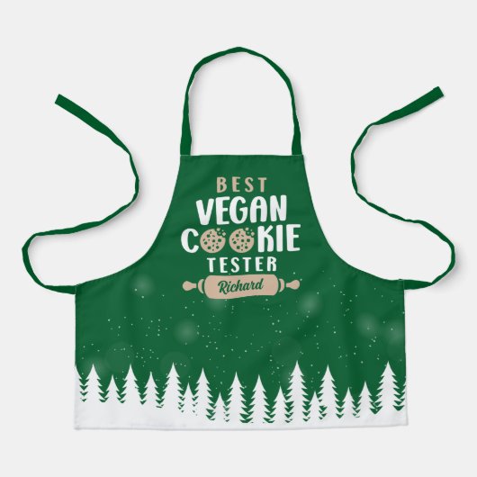 Custom Best Vegan Cookie Tester, overeenkomende fa Schort (Voorkant)