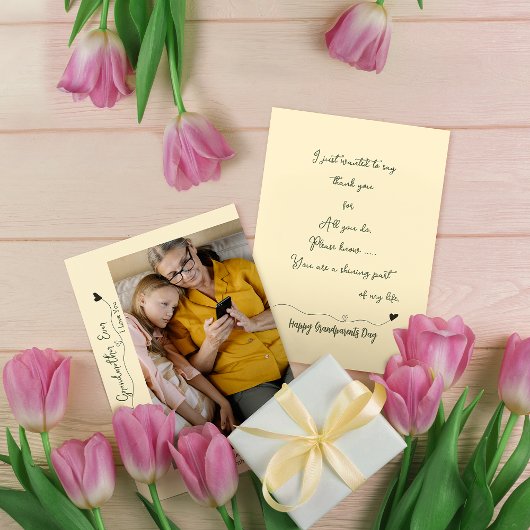 Custom Beste Grootmoeder Ooit foto Vakantie Kaart