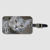 Custom Beste kat mam ooit moderne trendy kat foto Bagagelabel (Voorkant (horizontaal))