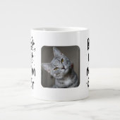 Custom Beste kat mam ooit moderne trendy kat foto Grote Koffiekop (Voorkant)