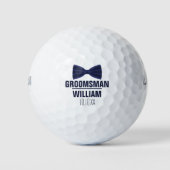 Custom Beste Man Groomsman Marine Blauw Bruiloft Golfballen (Voorkant)