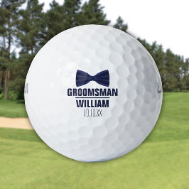 Custom Beste Man Groomsman Marine Blauw Bruiloft Golfballen