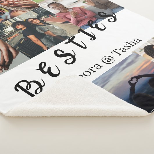 Custom Bestie Pictures & Name Cozy Throw (3/4)