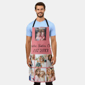 Custom Bestie Sister Chef sinds 20XX 7 foto Schort (Gedragen)