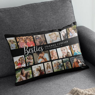 Custom Besties 18 Photo Collage Kussen