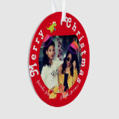 CUSTOM Besties Merry Kerstmis Ornament (voorkant)