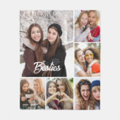 Custom "Besties" Photo Collage  Fleece Deken (Voorkant)