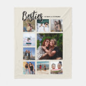 Custom Besties Photo Cream Collage Fleece Deken (Voorkant)