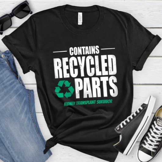 Custom bevat gerecyclede onderdelen transplantatie t-shirt