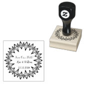 Custom Bewaar de datum mandala krans Rubberstempel (Gestempeld)