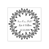 Custom Bewaar de datum mandala krans Rubberstempel (Afrduk)