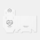 Custom Bewaar de datum met hartkrans Bedankdoosjes (Uitgevouwen)