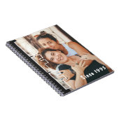 Custom BFF Since Year Photo Illusion Black Notitieboek (Rechterzijde)