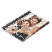 Custom BFF Since Year Photo Illusion Black Notitieboek (Linkerzijde)