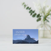 Custom Bible Verse Swiss Alps Photo Template Visitekaartje (Staand voorkant)