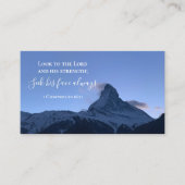 Custom Bible Verse Swiss Alps Photo Template Visitekaartje (Voorkant)