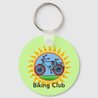 Custom Bicycling Club Logo Draag Sleutelhanger
