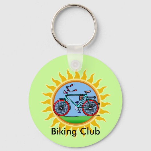 Custom Bicycling Club Logo Draag Sleutelhanger (Voorkant)