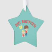 Custom Big Brother met Baby Sister Star Ornament (voorkant)