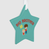 Custom Big Brother met Baby Sister Star Ornament (voorkant)