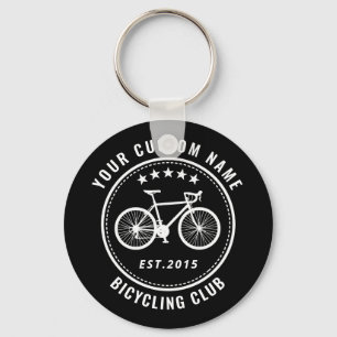 Custom Bike Club Family of Location Name Black Sleutelhanger