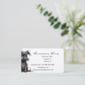 Custom Bike Sad Dog Puppy Art Visitekaartje (Staand voorkant)