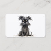 Custom Bike Sad Dog Puppy Art Visitekaartje (Achterkant)