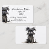 Custom Bike Sad Dog Puppy Art Visitekaartje (Voorkant / Achterkant)