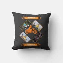 Custom Biker Photo Collage Kussen