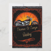 Custom Biker Wedding Invitation Kaart (Voorkant)