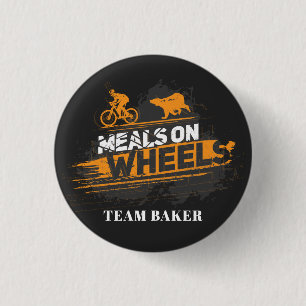Custom Biking Meals on Wheels Cycling Ronde Button 3,2 Cm
