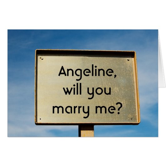 Custom Billboard Marriage proposal Humor (Voorkant Horizontaal)