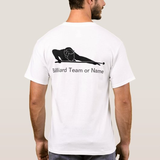 Custom Billiards Pool League Team Gear T-shirt (Achterkant)