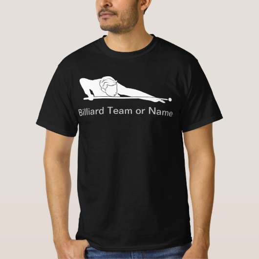Custom Billiards Pool League Team Gear T-shirt (Voorkant)