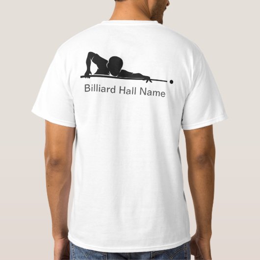Custom Billiards Pool League Team Gear T-shirt (Achterkant)