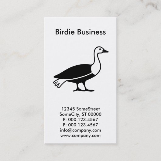 Custom Birdie Company Visitekaartje (Voorkant)