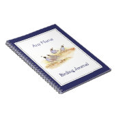 Custom Birding Journal Waterverf California Quail Notitieboek (Rechterzijde)