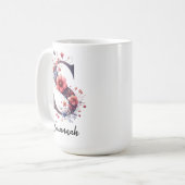 Custom Birth Flower Coffee Mug for Mom or Grandma Koffiemok (Voorkant links)