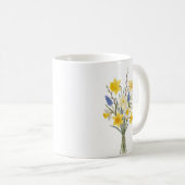 Custom Birth Flower Daffodil Personalized Mug Koffiemok (Voorkant rechts)