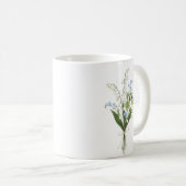 Custom Birth Flower Lily of The Valley Koffiemok (Voorkant rechts)