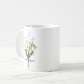 Custom Birth Flower Lily of The Valley Koffiemok (Voorkant links)