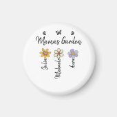 Custom Birth Flower Mug Names, Mama's Garden Gift Magneet (Voorkant)