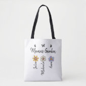 Custom Birth Flower Mug Names, Mama's Garden Gift Tote Bag (Voorkant)