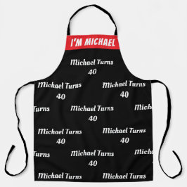 Custom Birthday Apron - Funny Name & Age! Schort