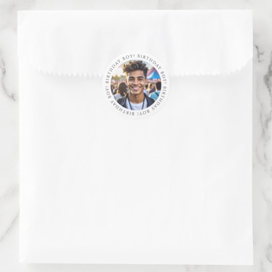 Custom Birthday Boy Photo Envelope Seal Sticker (Tas)