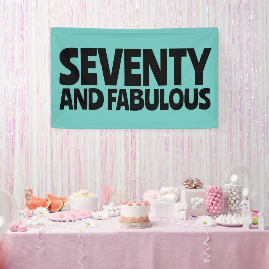 CUSTOM BIRTHDAY FABULOUS PARTY BANNER (Feest)