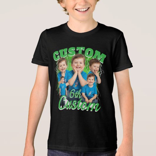 Custom birthday gift bootleg for your Kid 90s Tri-Blend Shirt (Voorkant)